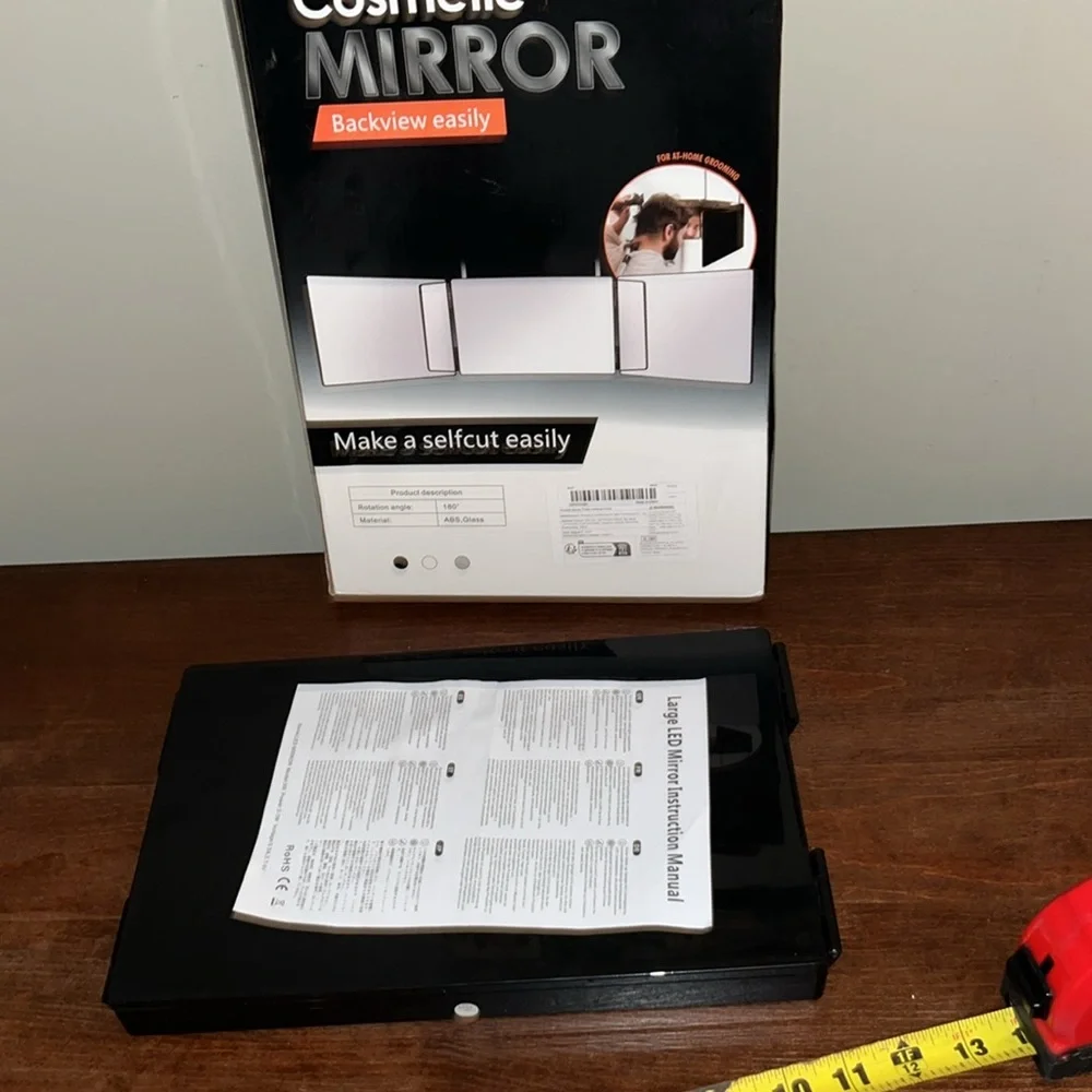 Cosmetic Large Mirror 3 Screens Hang or Stand Up NWOT